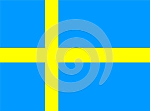Glossy galss flag of Sweden