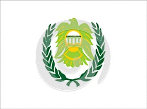 Glossy Glass flag of Asyut Governorate