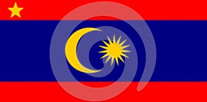 Glossy glass flag of Barisan Revolusi Nasional Melayu Patani Thailand