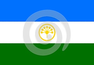 Glossy glass Flag of Bashkir people