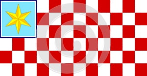 Glossy glass Flag Bosnian Croats photo