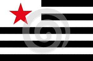 Glossy glass flag of Breton Communist Party