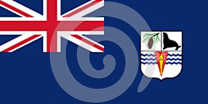 Glossy glass Flag of British Antarctica