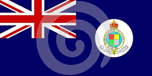 Glossy glass Flag of the British Windward Islands 1903-1958