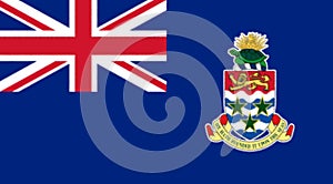 Glossy glass flag of the Cayman Islands