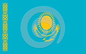 Glossy glass flag of City of Kazakhstan