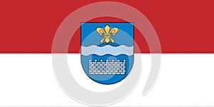 Glossy glass Flag of Daugavpils