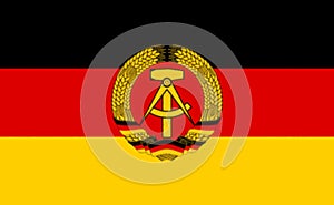 Glossy glass Flag of East Germany independent 1949â€“1990