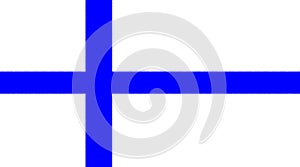 Glossy glass  flag of  flag of Finland Finnish: Suomen lippu