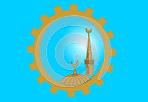 Glossy Glass flag of Gharbiya governadorate