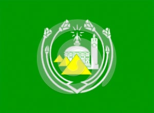 Glossy Glass flag of Gizeh Governorate