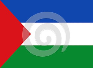 Glossy glass flag of Guanacaste, a province of the Costa Rica