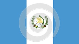 Glossy glass Flag of Guatemala, often referred to as `PabellÃ³n Nacional`