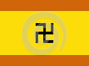 Glossy glass flag of Guna