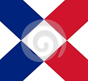 Glossy glass flag of Islands of Refreshment de facto independent 1811â€“1816
