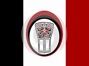 Glossy glass Flag of Nisga`a Lisims