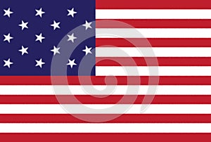 Glossy glass Flag ofUnited States of America 1795-1818