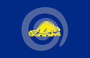 Glossy glass Flag of Oregon reverse