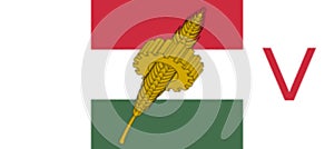 Glossy glass flag of the  Party of Hungarian Life Szegedist
