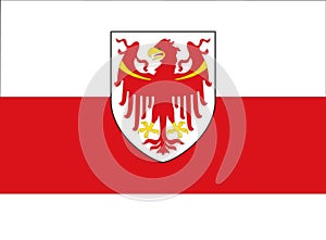 Glossy glass flag of people of South Tyrol photo