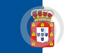 Glossy glass Flag of Queen Maria II 1830