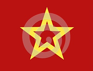 Glossy glass flag of Revolutionary People`s Liberation Party/Front