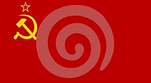 Glossy glass Flag of Soviet Union 1923-1955