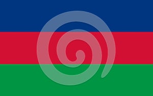 Glossy glass flag of SWAPO Party of Namibia