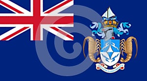 Glossy glass flag of  Tristan da Cunha