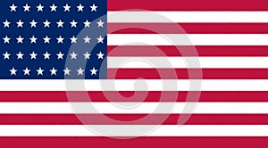 Glossy glass Flag of United States of America 1877 1890