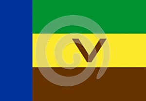 Glossy glass flag of Venda independent 1979â€“1994; recognized by South Africa