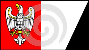 Glossy glass Flag of Wojewodztwo Wielkopolskie