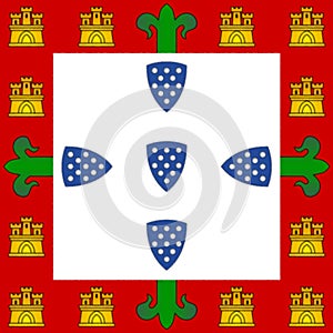 Glossy glass former Flag of King John I 1385