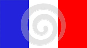 Glossy glass national flag of France