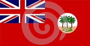 Glossy glass Red defaced ensign for Samoa