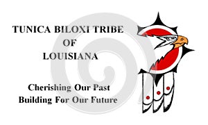 Glossy glass of Tunica-Biloxi Indian Tribe of of Louisiana