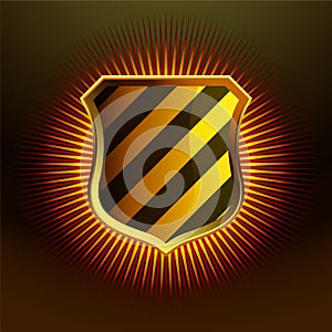 Glossy Gold shield emblem