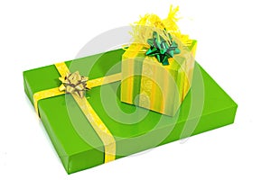 Glossy green presents