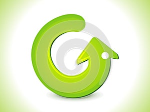 Glossy green refresh icon