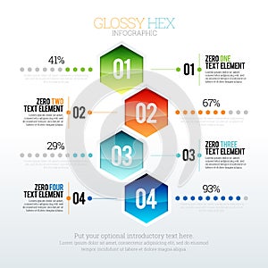 Glossy Hex Infographic