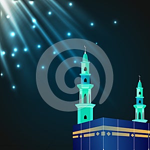 Glossy illustration of Kaaba, Mekkah. photo