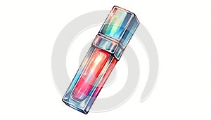 A glossy lip gloss tube, designed to evoke early 2000s makeup trends