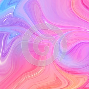 Glossy liquid abstract background. Marbling, acylic paint texture