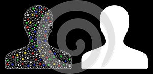 Flare Mesh Network Client Icon with Flare Spots