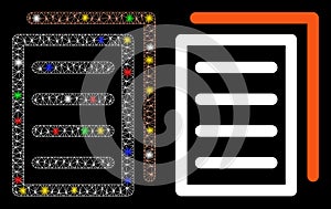 Flare Mesh 2D Copy Document Icon with Flare Spots