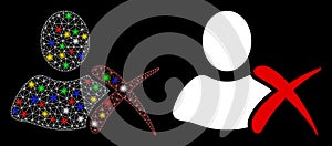 Flare Mesh 2D Erase Icon with Flare Spots