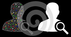 Bright Mesh 2D Find User Icon with Flash Spots