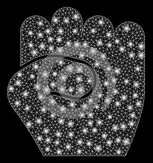 Flare Mesh Network Fist with Flare Spots