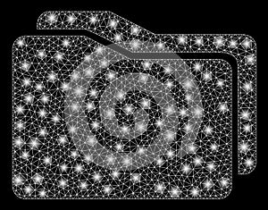 Flare Mesh Wire Frame Folders with Flash Spots