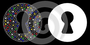 Bright Mesh 2D Inside Icon with Flare Spots